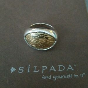 Silpada Mixed Metal Sterling Silver & Bronze Ring